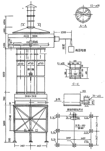 CJMA、CJMB型高壓靜電管式除塵器